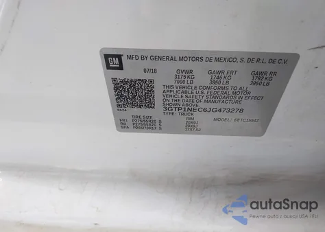 2018 GMC Sierra 1500 Slt from USA, damaged, VIN 3GTP1NEC6JG473278